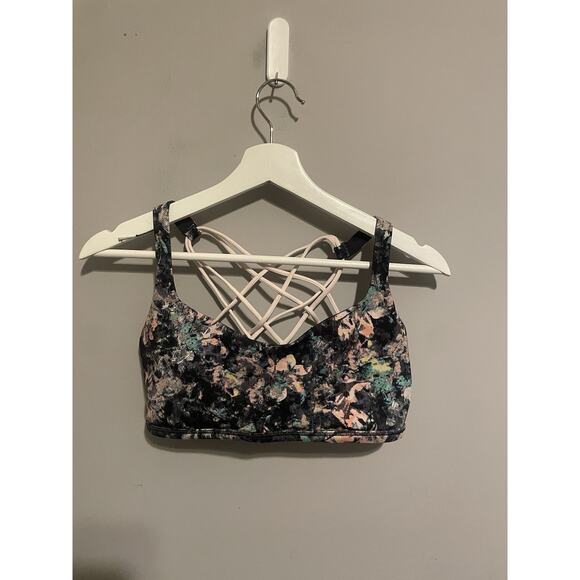 Lululemon Free To‎ Be Bra *Wild Size 10 Dappled Daze Pink Glow 56175 - Picture 1 of 5